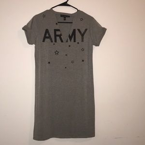 Gray casual tshirt dress